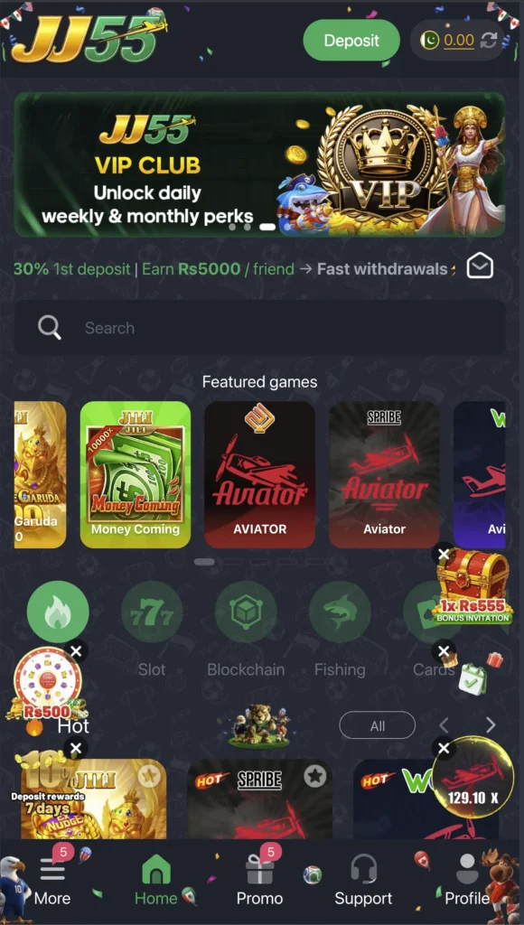 jj55 main game lobby